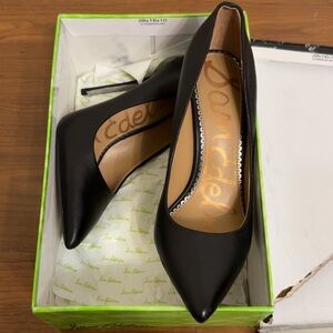 Sam Edelman Black Stiletto Heels Danna Black Leather